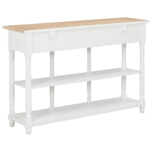 Mobiletto Consolle Bianco 120x30x76 cm in MDF