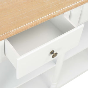 Mobiletto Consolle Bianco 120x30x76 cm in MDF