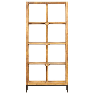Libreria 80x25x175 cm in Legno Massello di Mango