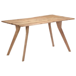 Tavolo da Pranzo 140x80x76 cm in Legno Massello di Acacia
