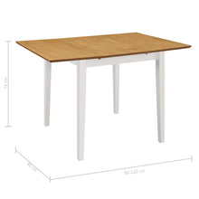 Indlæs billede til gallerivisning Tavolo da Pranzo Estensibile Bianco (80-120)x80x74 cm in MDF