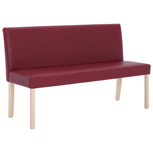 Divanetto 139,5 cm Rosso Vino in Similpelle