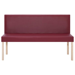 Divanetto 139,5 cm Rosso Vino in Similpelle