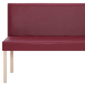 Divanetto 139,5 cm Rosso Vino in Similpelle