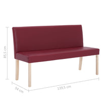Load image into Gallery viewer, Divanetto 139,5 cm Rosso Vino in Similpelle
