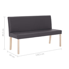 Load image into Gallery viewer, Divanetto 139,5 cm Grigia in Similpelle