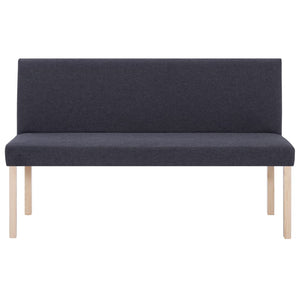 Divanetto 139,5 cm Grigio Scuro in Poliestere
