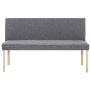 Divanetto 139,5 cm Grigio Chiaro in Poliestere
