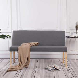 Divanetto 139,5 cm Grigio Chiaro in Poliestere