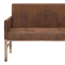 Load image into Gallery viewer, Divanetto con Braccioli 140 cm Marrone in Similpelle Scamosciata