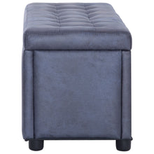 Load image into Gallery viewer, Cassapanca Pouf 87,5 cm Grigia in Similpelle Scamosciata