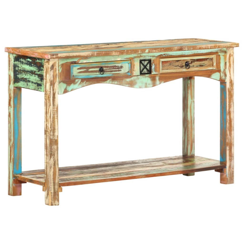 Mobiletto Consolle 120x40x75 cm in Legno Massello di Recupero