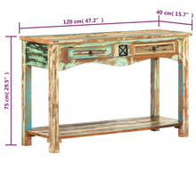Carica l&#39;immagine nel visualizzatore di Gallery, Mobiletto Consolle 120x40x75 cm in Legno Massello di Recupero
