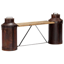 Indlæs billede til gallerivisning Panca con Fusti del Latte 150x33x64 cm Legno Massello di Mango