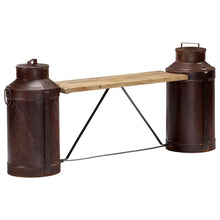 Indlæs billede til gallerivisning Panca con Fusti del Latte 150x33x64 cm Legno Massello di Mango