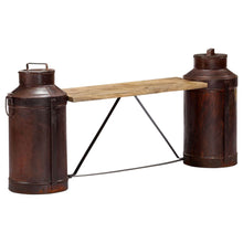 Indlæs billede til gallerivisning Panca con Fusti del Latte 150x33x64 cm Legno Massello di Mango