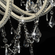 Carica l&#39;immagine nel visualizzatore di Gallery, Lampadario con Perline Bianco 12 Lampadine