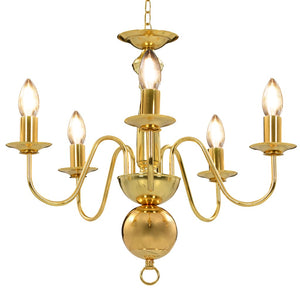 Lampadario Oro 5 Lampadine