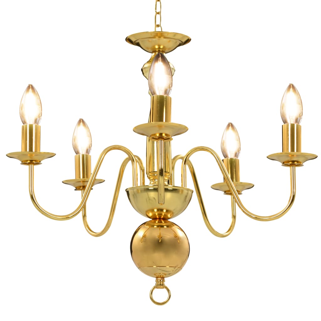Lampadario Oro 5 Lampadine