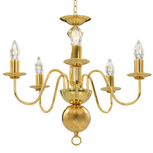 Laden Sie das Bild in den Galerie-Viewer, Lampadario Oro 5 Lampadine