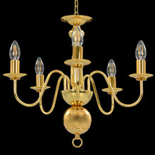 Laden Sie das Bild in den Galerie-Viewer, Lampadario Oro 5 Lampadine