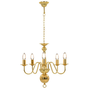 Lampadario Oro 5 Lampadine