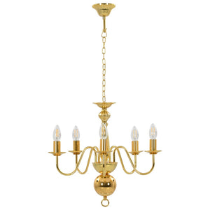 Lampadario Oro 5 Lampadine