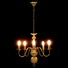 Laden Sie das Bild in den Galerie-Viewer, Lampadario Oro 5 Lampadine