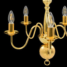 Laden Sie das Bild in den Galerie-Viewer, Lampadario Oro 5 Lampadine