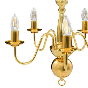 Lampadario Oro 5 Lampadine