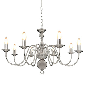 Lampadario Argento con 8 Lampadine