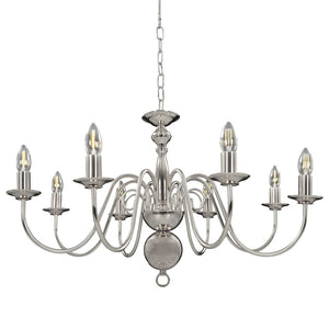 Lampadario Argento con 8 Lampadine