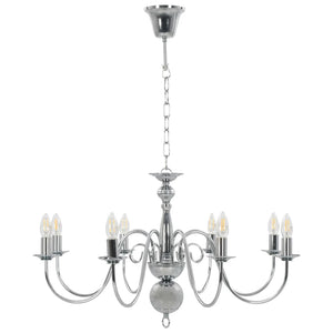 Lampadario Argento con 8 Lampadine
