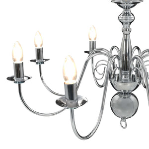 Lampadario Argento con 8 Lampadine