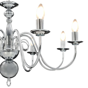 Lampadario Argento con 8 Lampadine