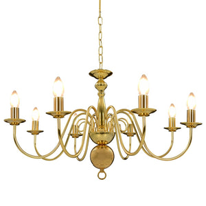 Lampadario Oro con 8 Lampadine