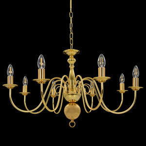 Lampadario Oro con 8 Lampadine