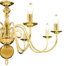 Charger l&#39;image dans la galerie, Lampadario Oro con 8 Lampadine