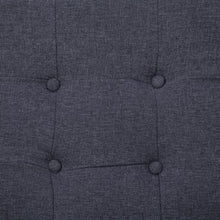 Load image into Gallery viewer, Divanetto 2 Posti con Braccioli Grigio Scuro Acciaio e Tessuto