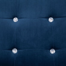 Load image into Gallery viewer, Divanetto 2 Posti con Braccioli Blu Cromato e Velluto