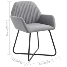 Carica l&#39;immagine nel visualizzatore di Gallery, Sedie da Pranzo 2 pz Grigio Chiaro in Tessuto