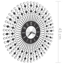 Carica l&#39;immagine nel visualizzatore di Gallery, Orologio da Parete in Metallo 43 cm Nero