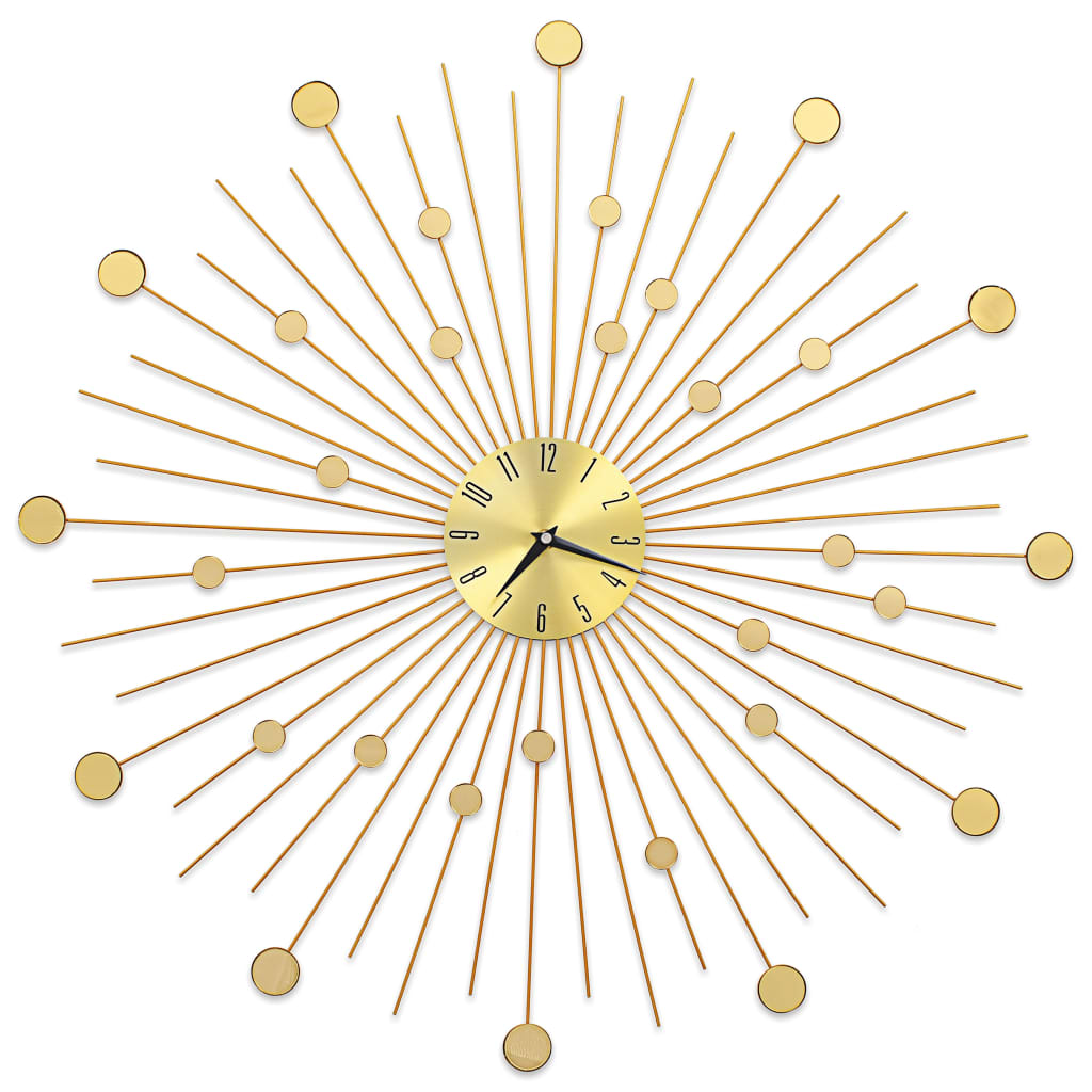 Orologio da Parete in Metallo 70 cm Dorato