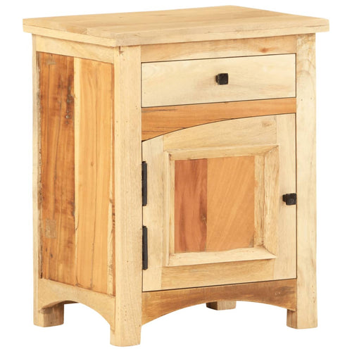 Mobiletto con Anta e Cassetto 40x30x50 cm in Legno Massello di Recupero