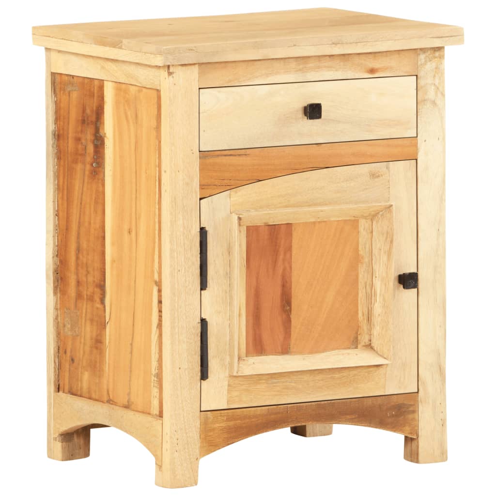 Mobiletto con Anta e Cassetto 40x30x50 cm in Legno Massello di Recupero