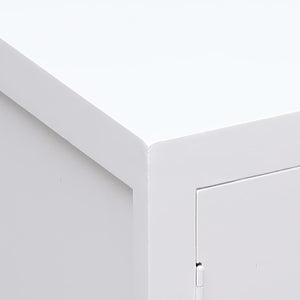 Comodino Bianco 38x28x52 cm in Legno di Paulownia