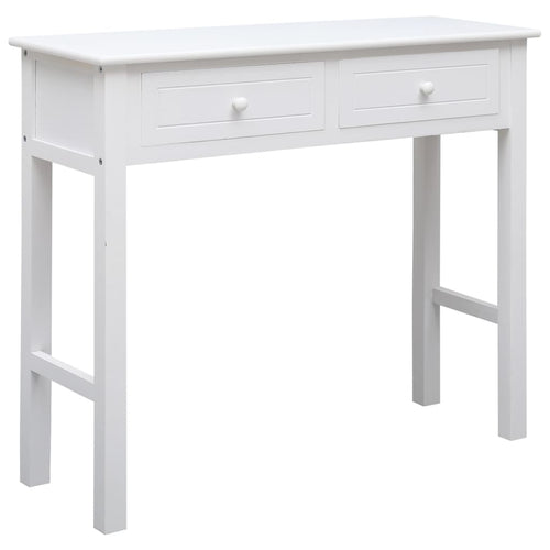 Tavolo Consolle Bianco 90x30x77 cm in Legno