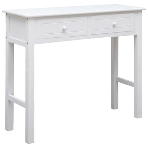 Tavolo Consolle Bianco 90x30x77 cm in Legno