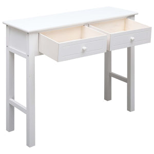 Tavolo Consolle Bianco 90x30x77 cm in Legno