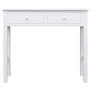 Tavolo Consolle Bianco 90x30x77 cm in Legno